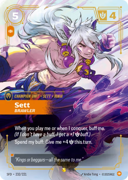 Sett, Brawler Overnumbered 232/221 Spiritforged