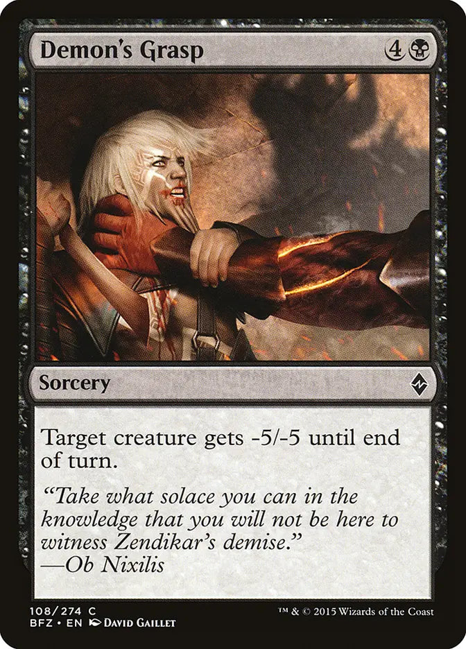 Demon's Grasp Battle for Zendikar