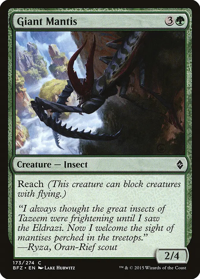 Giant Mantis Battle for Zendikar