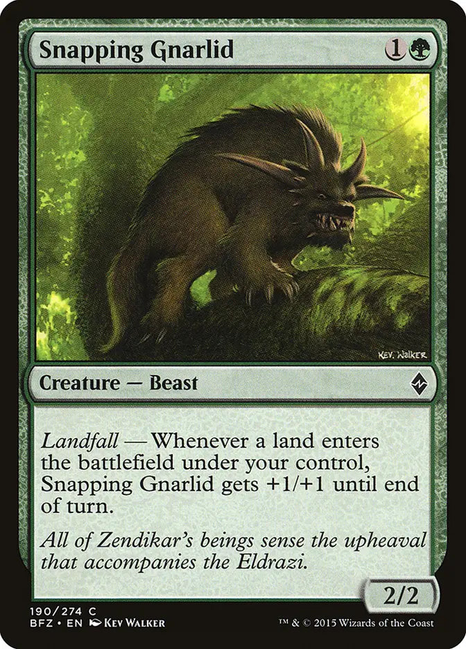 Snapping Gnarlid Battle for Zendikar