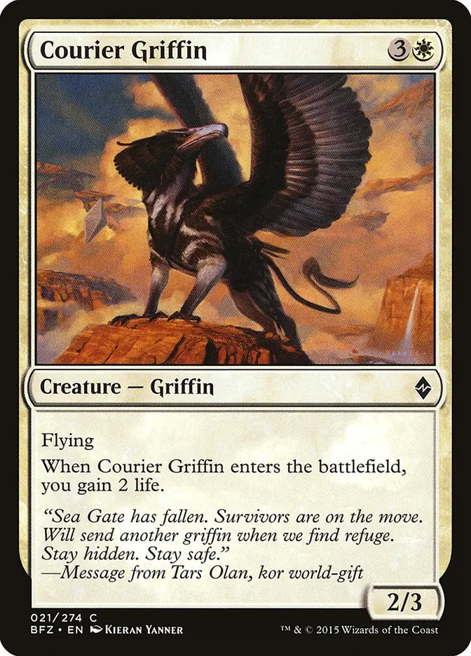 Courier Griffin Battle for Zendikar