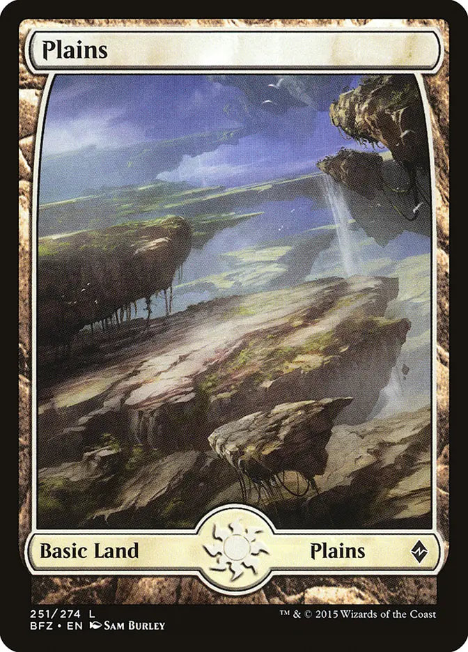 Plains (251) Full Art Battle for Zendikar