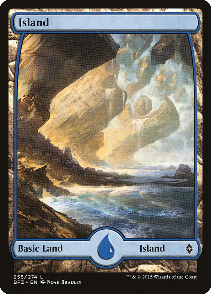 Island (255) Full Art Battle for Zendikar
