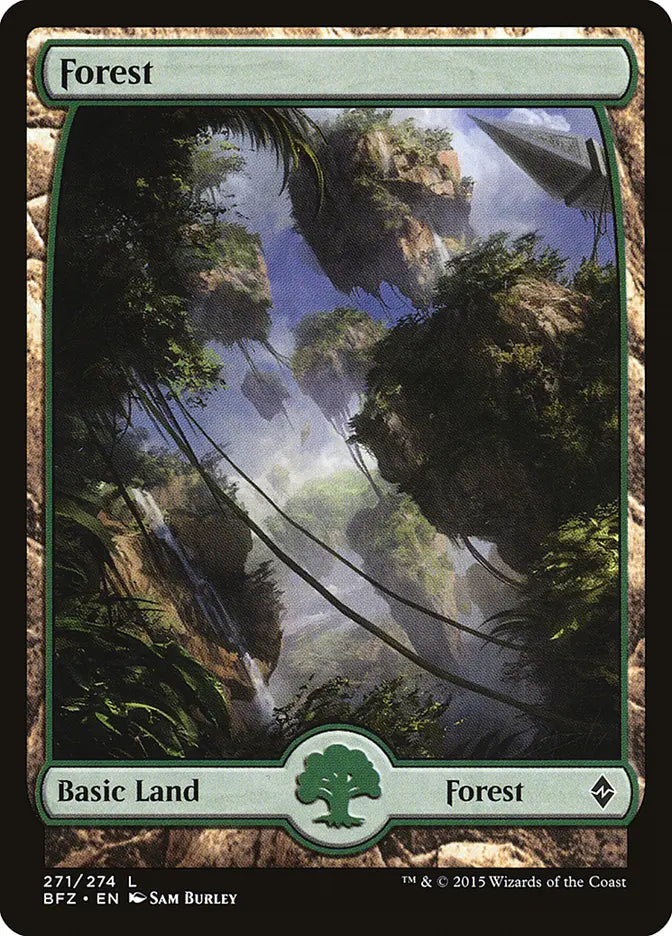 Forest (271) Full Art Battle for Zendikar