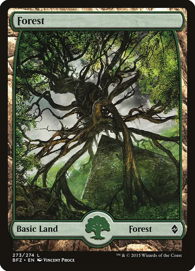 Forest (273) Full Art Battle for Zendikar