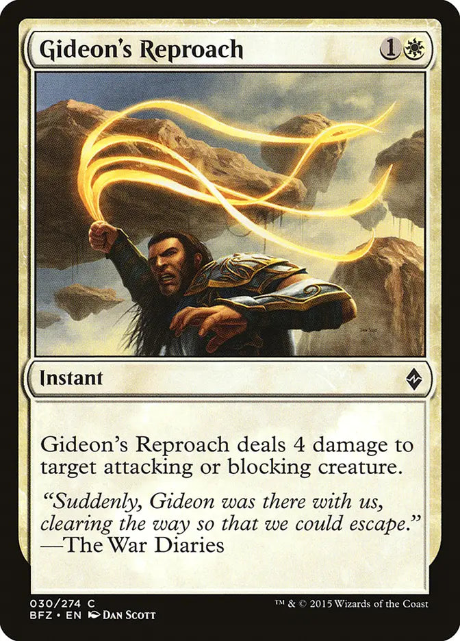 Gideon's Reproach Battle for Zendikar
