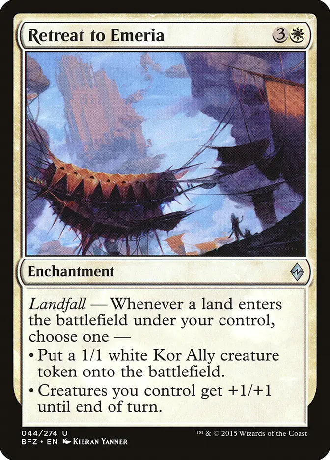 Retreat to Emeria Battle for Zendikar