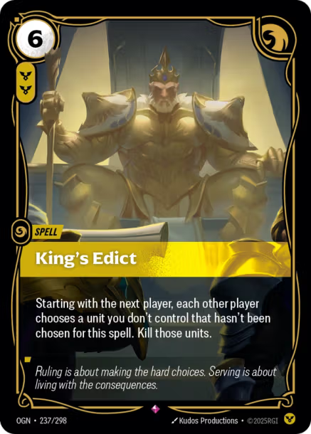 King's Edict Origins