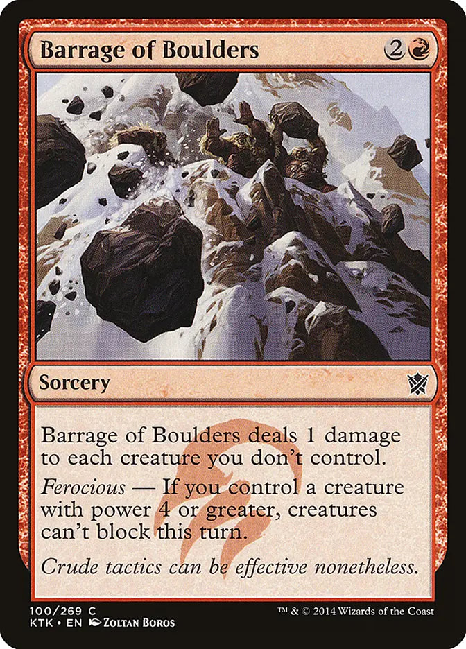 Barrage of Boulders Khans of Tarkir