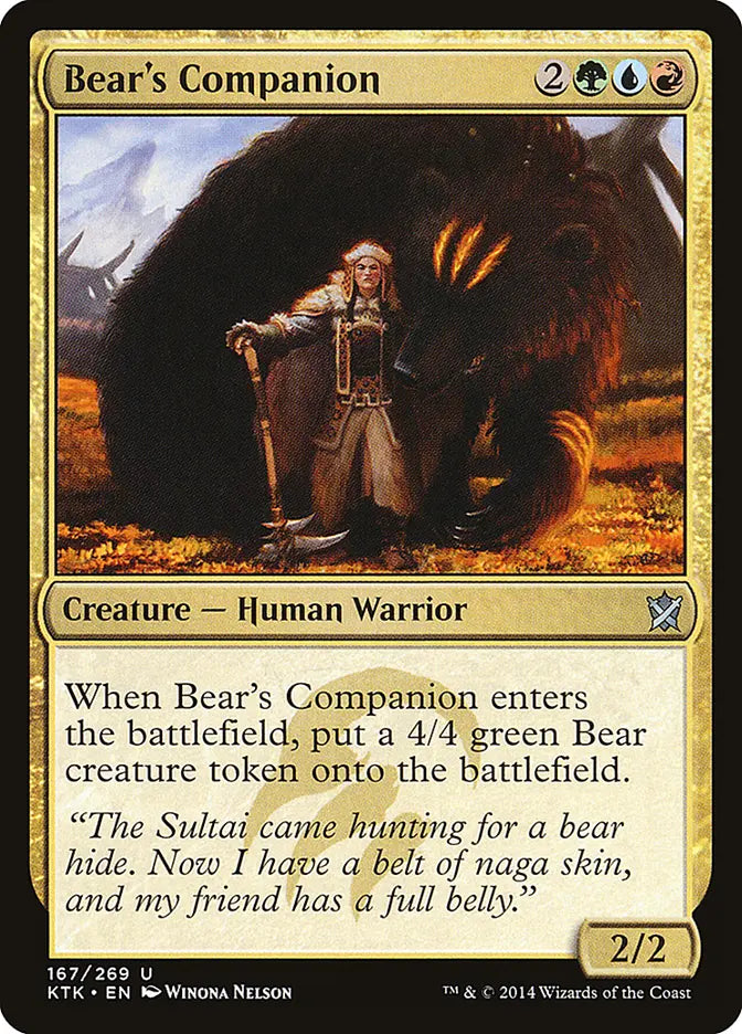 Bear's Companion Khans of Tarkir