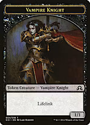 Vampire Knight Token Shadow Over Innistrad