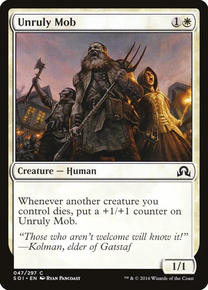 Unruly Mob Shadow Over Innistrad