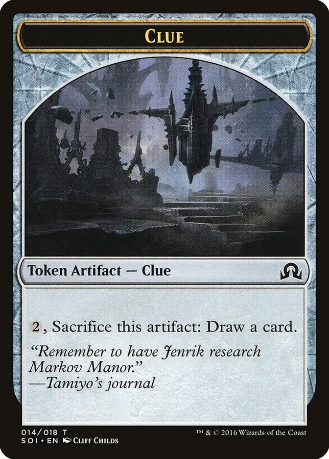 Clue Token (14) Shadow Over Innistrad