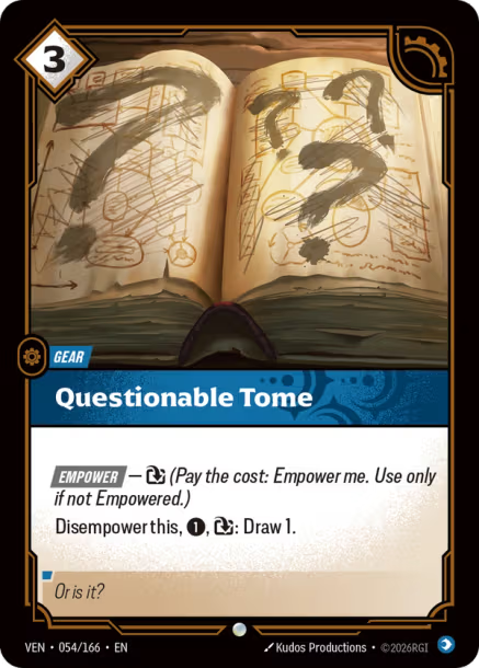Questionable Tome FOIL Vendetta
