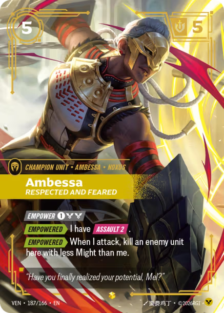 Ambessa, Respected and Feared Overnumbered Vendetta