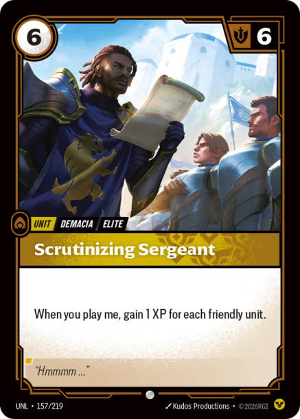 Scrutinizing Sergeant Unleashed