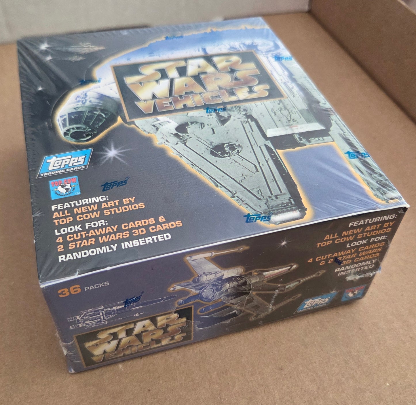 1997 Topps Star Wars Vehicules Sealed 36 Packs Box