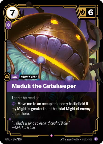 Maduli the Gatekeeper Unleashed