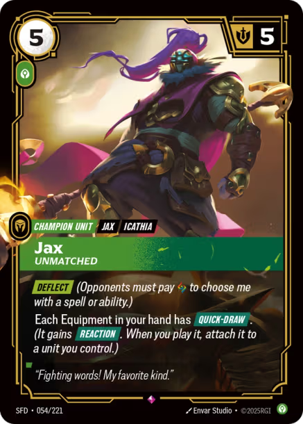 Jax, Unmatched Spiritforged