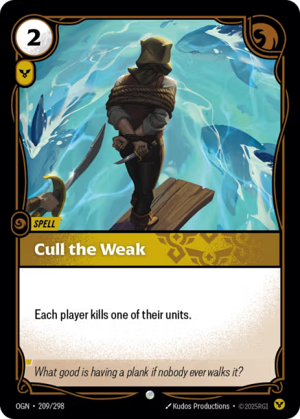 Cull the Weak Origins