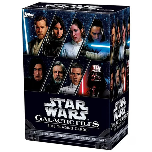 Star Wars Topps 2018 Galactic Files Blaster Box (10 Packs) Plus 1 Patch Card