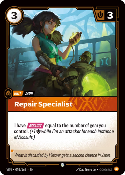 Repair Specialist FOIL Vendetta