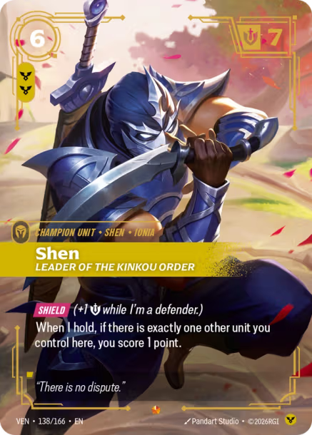 Shen, Leader of the Kinkou Order Vendetta