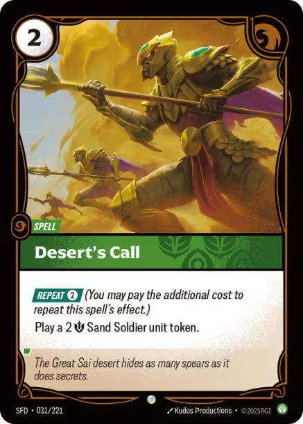 Desert's Call FOIL Spiritforged