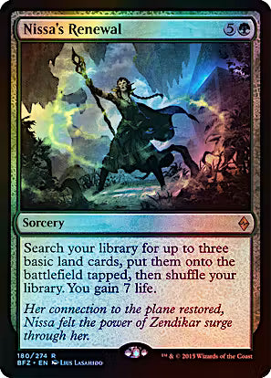 Nissa's Renewal FOIL Battle for Zendika
