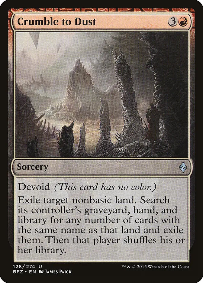Crumble to Dust Battle for Zendikar
