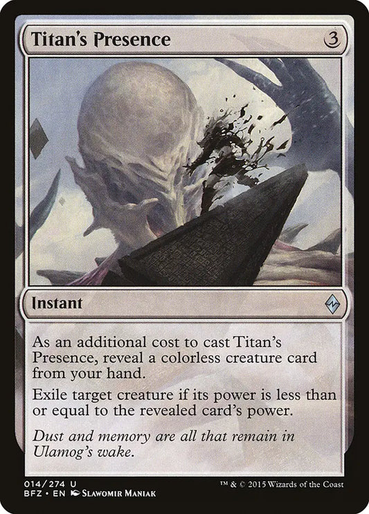 Titan's Presence Battle for Zendikar