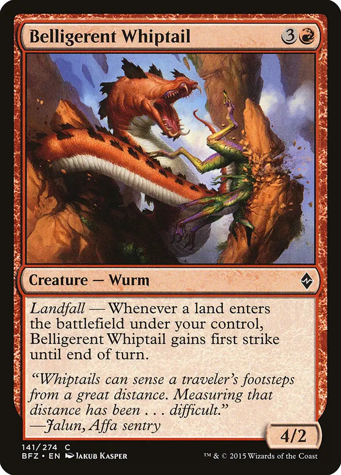 Belligerent Whiptail Battle for Zendikar