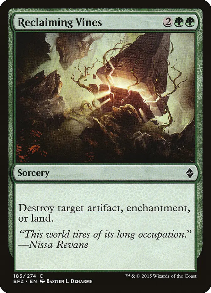 Reclaiming Vines Battle for Zendikar