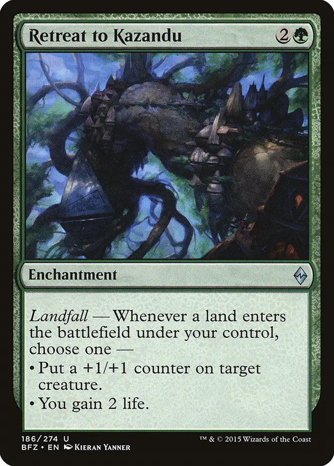 Retreat to Kazandu Battle for Zendikar