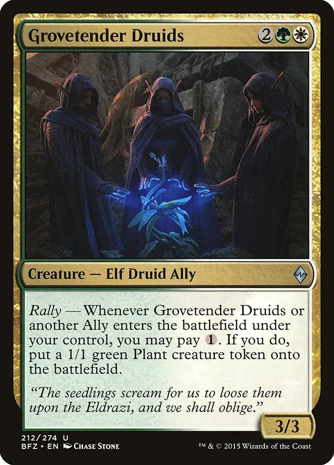 Grovetender Druids Battle for Zendikar