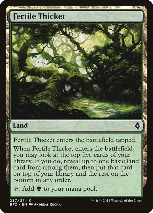 Fertile Thicket Battle for Zendikar