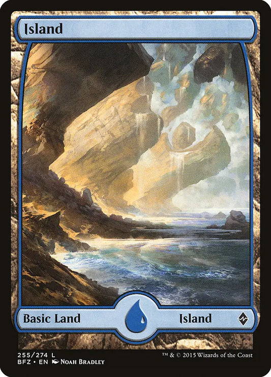 Island (255) Full Art Battle for Zendikar