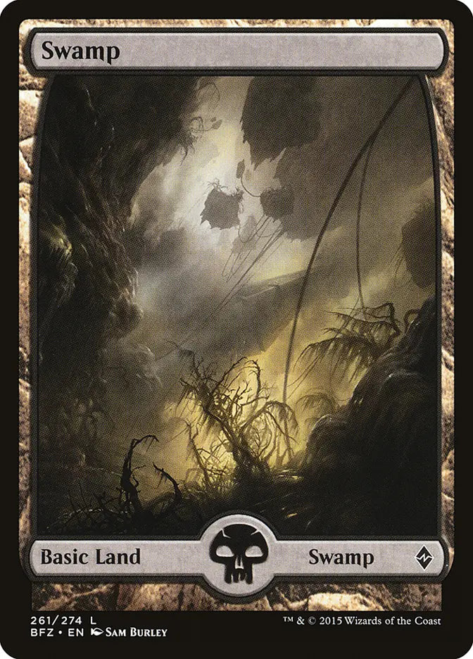 Swamp (261) Full Art Battle for Zendikar