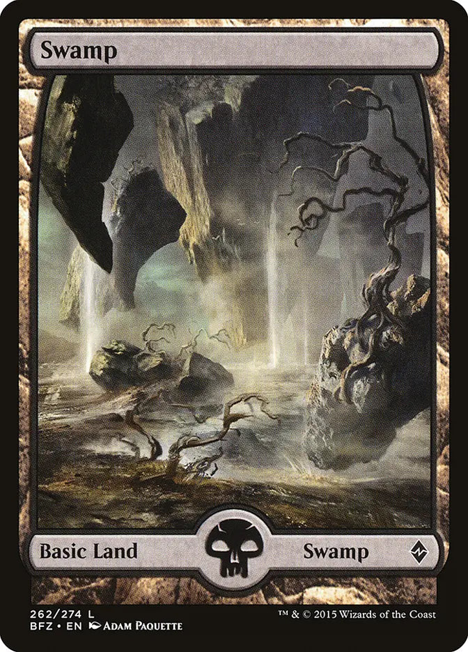 Swamp (262) Full Art Battle for Zendikar