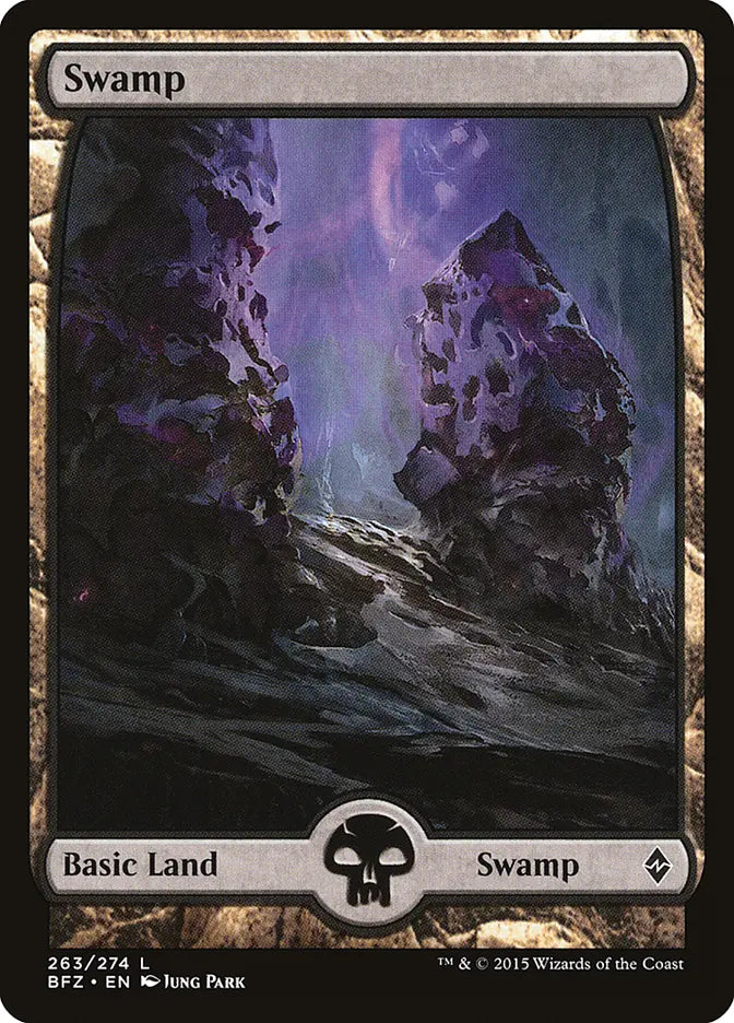 Swamp (263) Full Art Battle for Zendikar