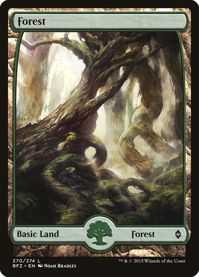 Forest (270) Full Art Battle for Zendikar