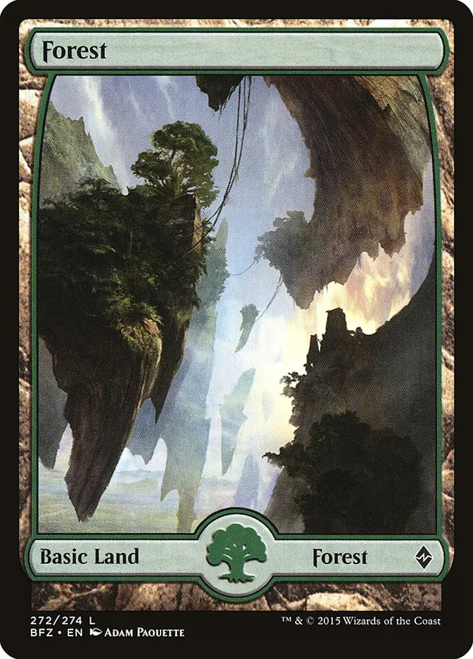 Forest (272) Full Art Battle for Zendikar