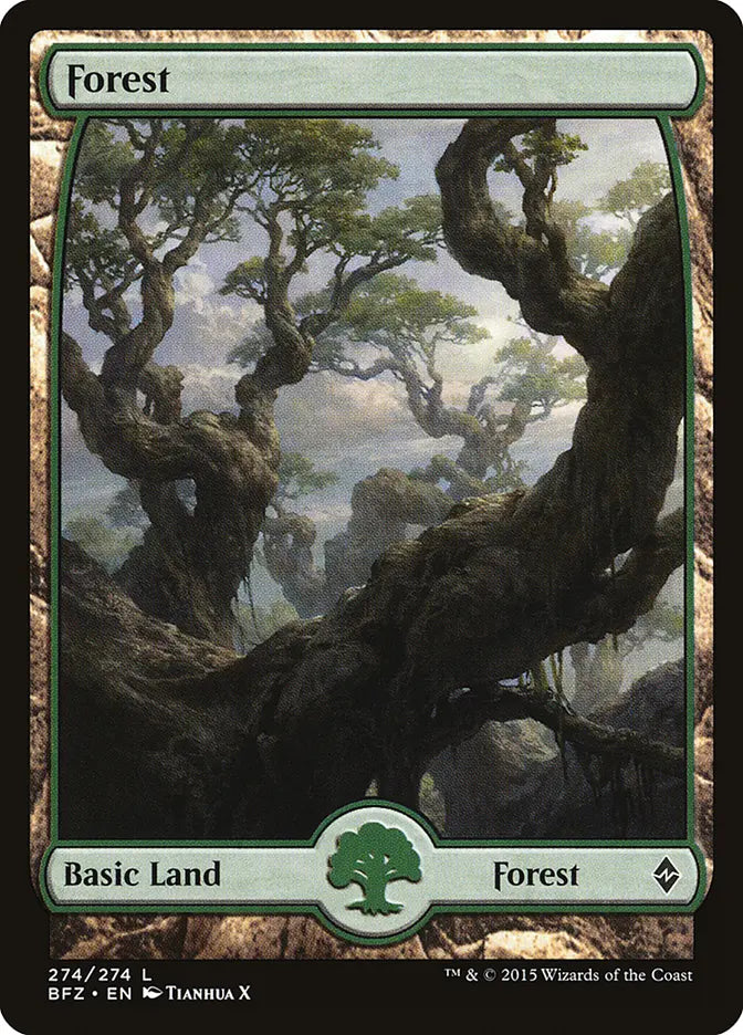 Forest (274) Full Art Battle for Zendikar