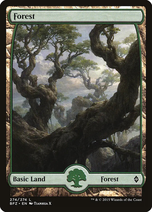 Forest (274) Full Art Battle for Zendikar