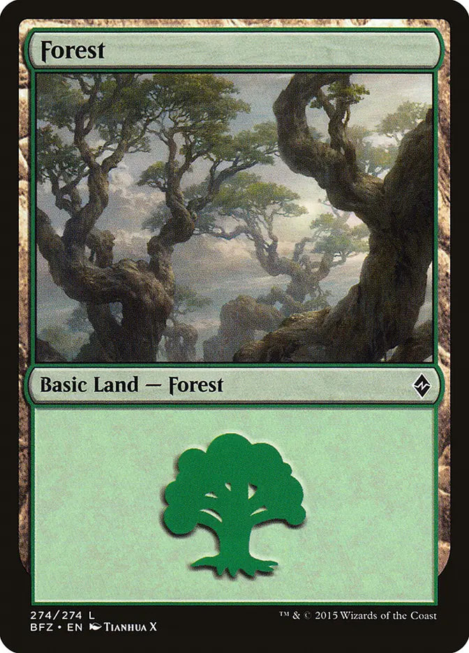 Forest (274) Battle for Zendikar