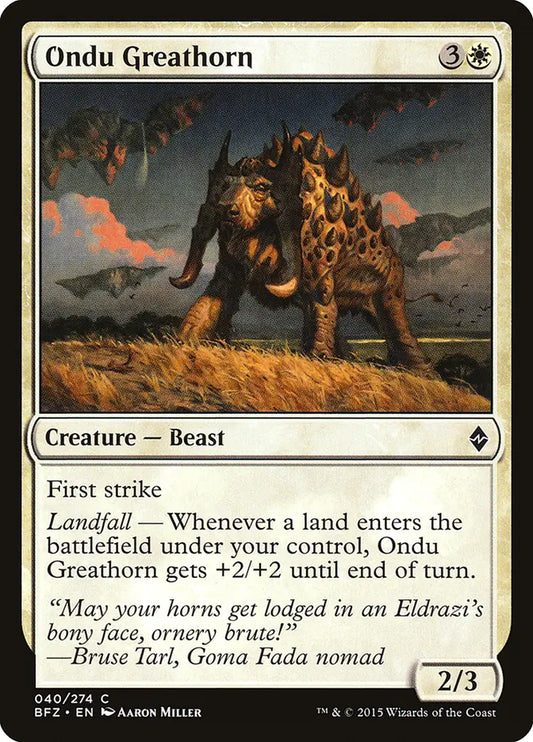 Ondu Greathorn Battle for Zendika