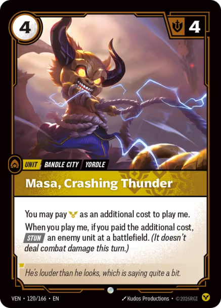 Masa, Crashing Thunder FOIL Vendetta