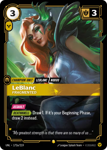 LeBlanc, Fragmented Alternate Art Unleashed
