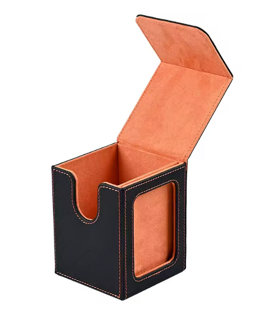 Deck Box 125 Plus cards Commander Style Black & Orange