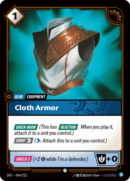 Armure en tissu forgée par l'esprit